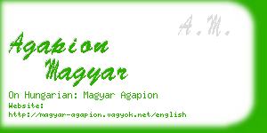 agapion magyar business card